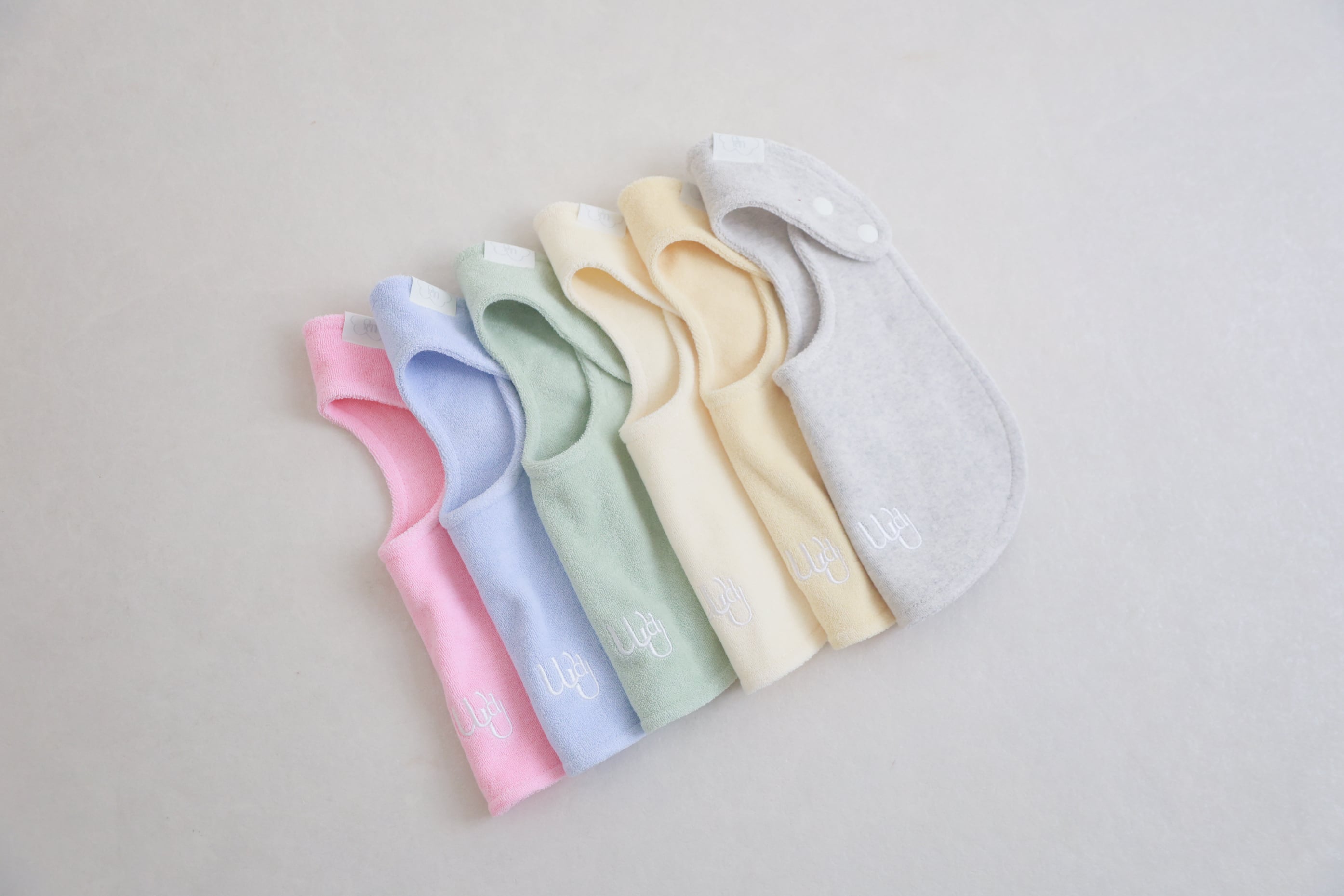 would U(ウッドユー)/ cloud terry bibs / pastel line