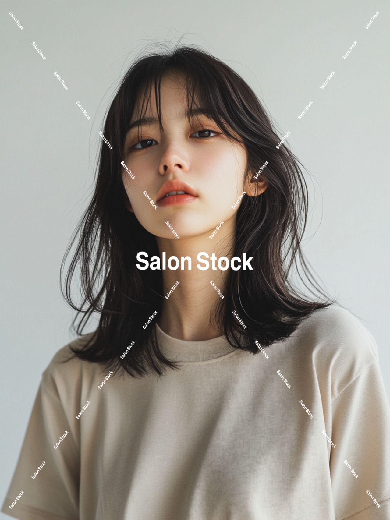 【レディース】セミロングくびれパーマ