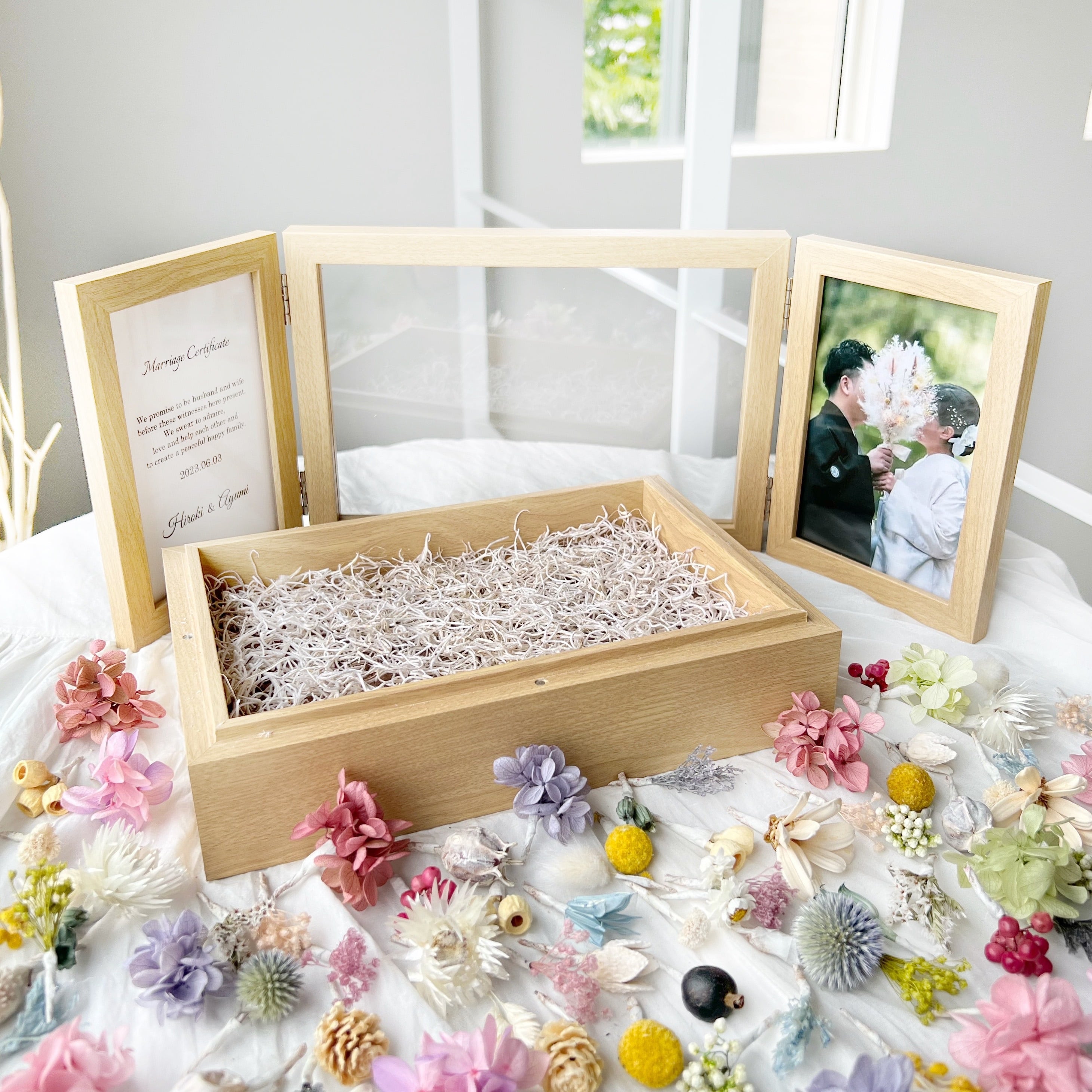 り様 【お花もりもり結婚証明書】結婚証明書 ドライフラワー 大人気