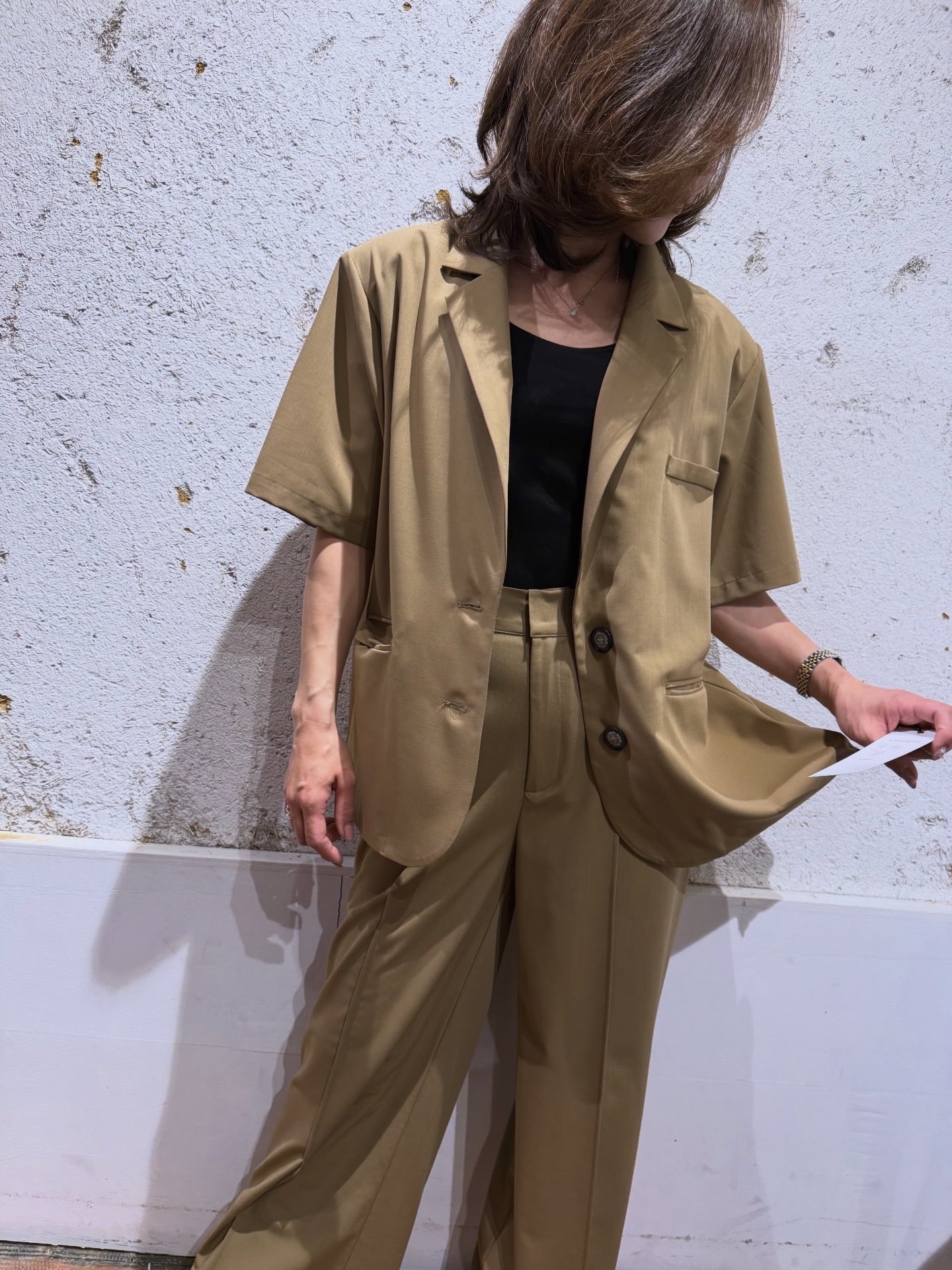 なが様 RISLEY セットアップ グリーン シャツ パンツ リズレイ リズレー リズレイ RISLEY risley | Sister by ParisLagar