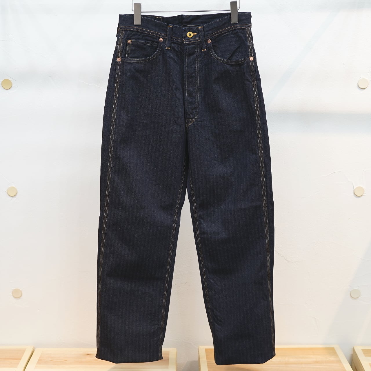 Workers(ワーカーズ) Lot.815 ワークパンツ グレーバックインディゴヘリンボーン
