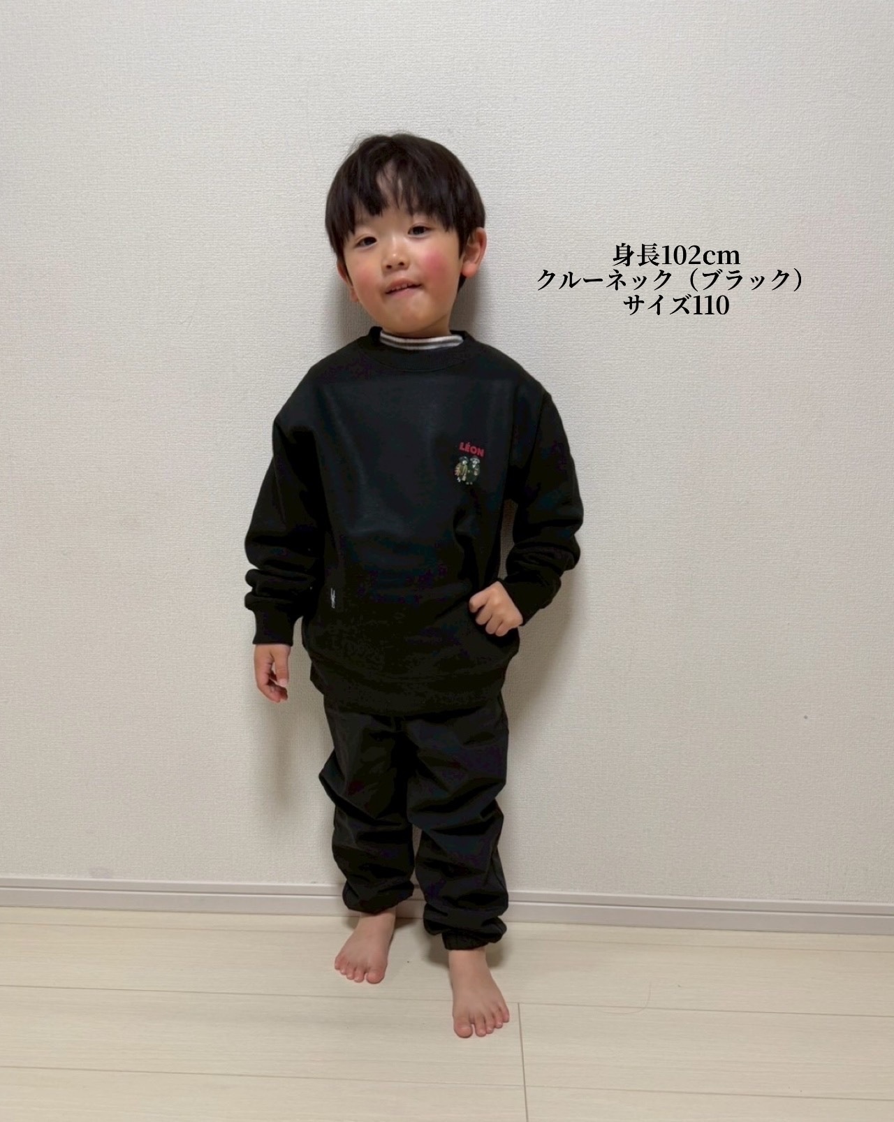 KIDS  クルーネックプルオーバーLEONoriginal　レッド