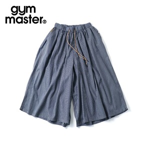 gym master ジムマスター ライトデニムスカーチョ レディース スーパーワイドパンツ コットン100％ ガウチョ仕様 春夏アウトドアパンツ G721756 ヒッコリー