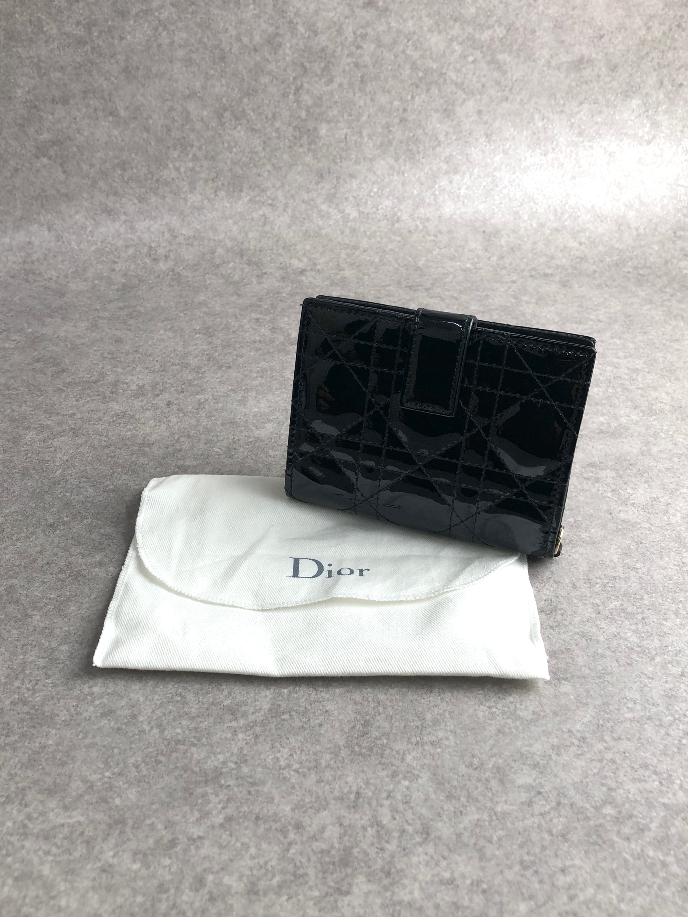 Christian Dior クリスチャン ディオール 財布 ブラック カナージュ