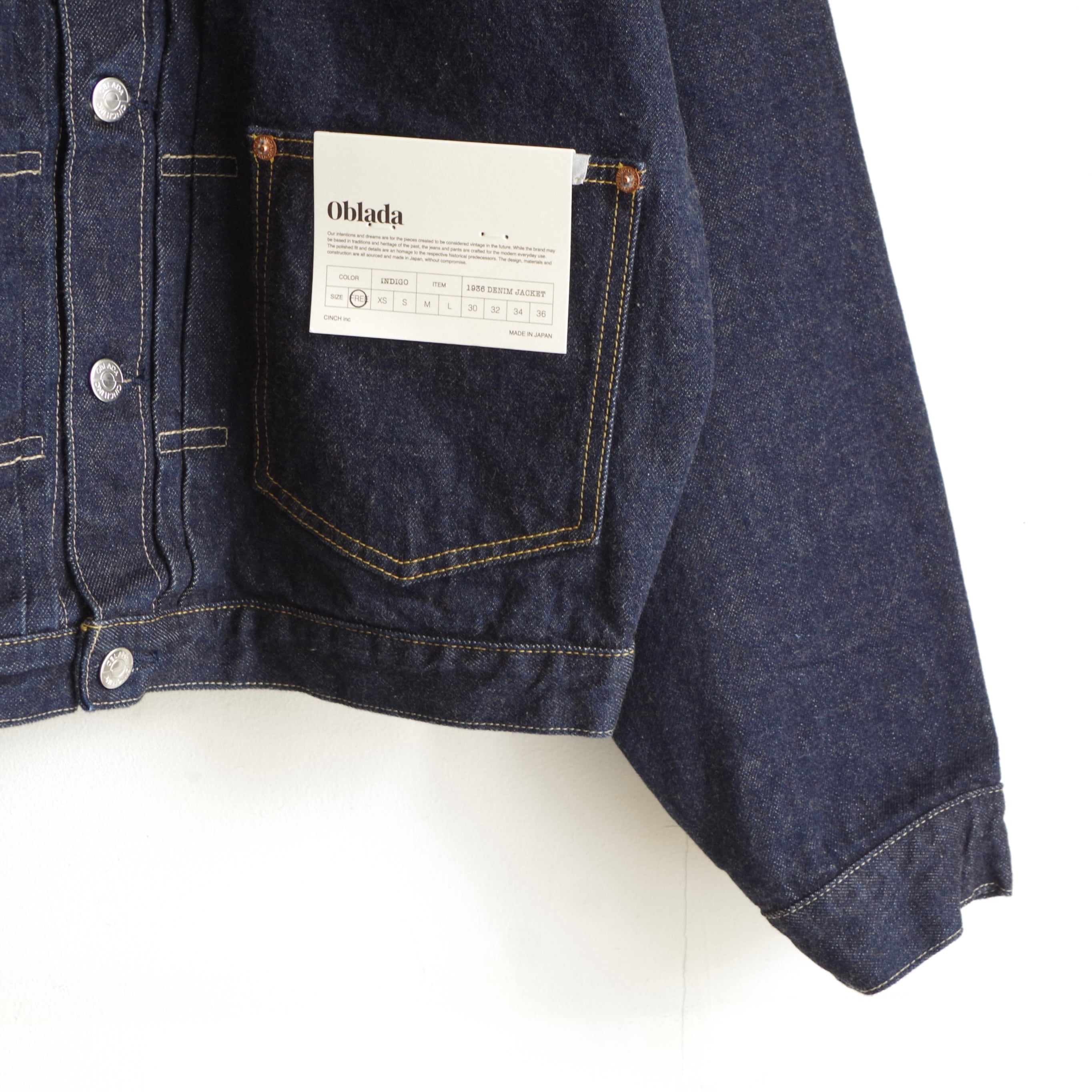 Oblada 1936 DENIM JACKET | 1F Store