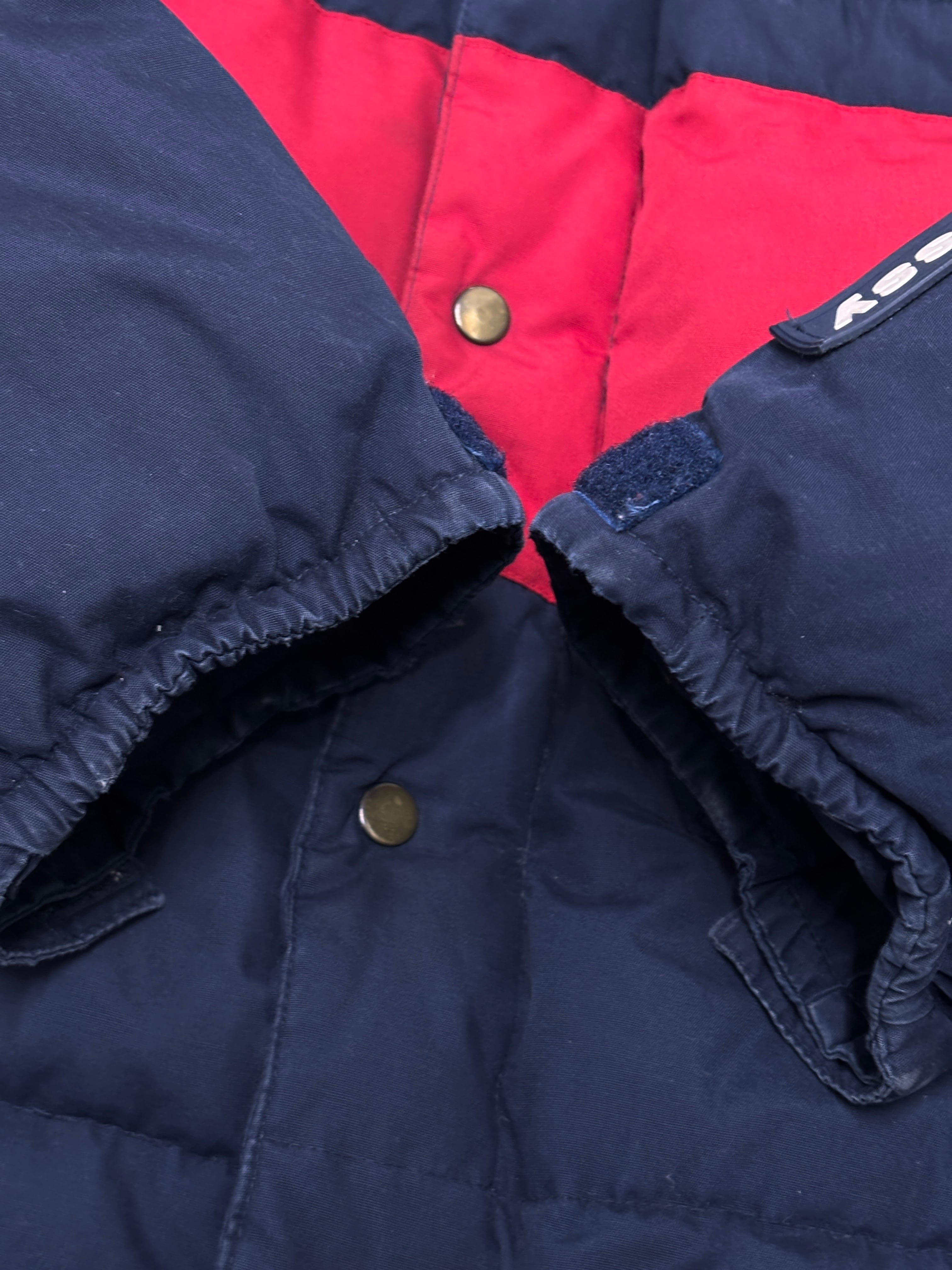 90～00s OLD STUSSY/Down Jacket/紺タグ/M/ダウンジャケット/ボ－ダ
