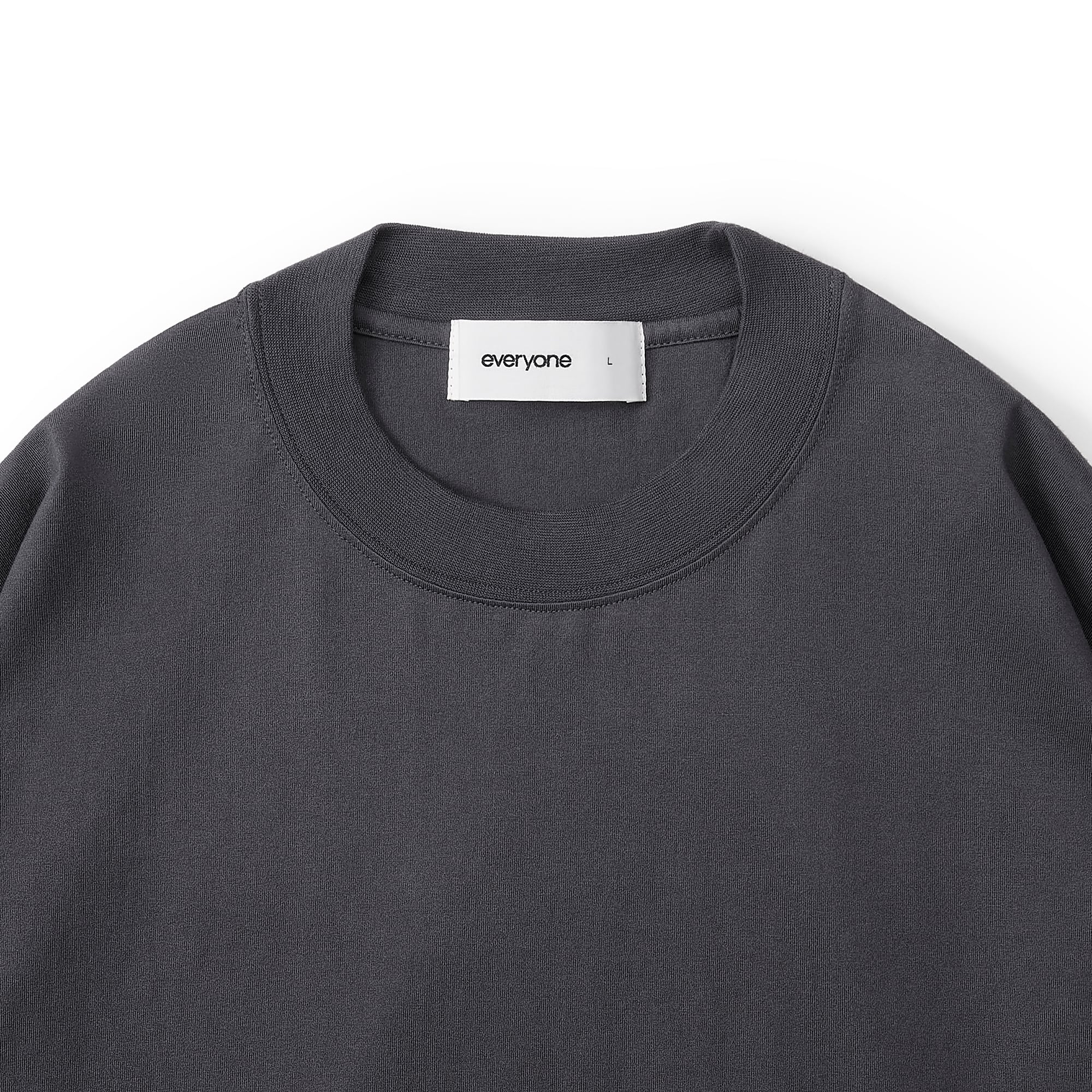 everyone high-gauge cotton long sleeve tee shirt (C.GRAY) | everyone