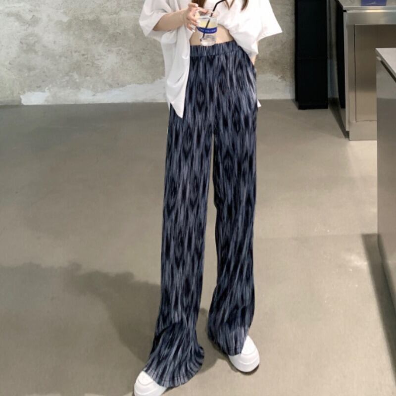 ウェストカジュアルパンツ ルーズ薄手サマーワイドレッグ 夏物 ワイドパンツ 1号婦人26355004234