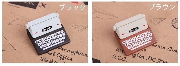 タイプライター型メモスタンド 全2色 海外製 メモやカードを挟む小さな