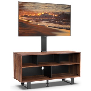 【新着特価】FITUEYES テレビ台 テレビボード ローボード スタンド付き 高さ調節可能 幅約106cm 奥行40cm 高さ137cm 32型~70型適応 ウォールナット 掃除簡単 耐荷重50kg TW-W31061WD