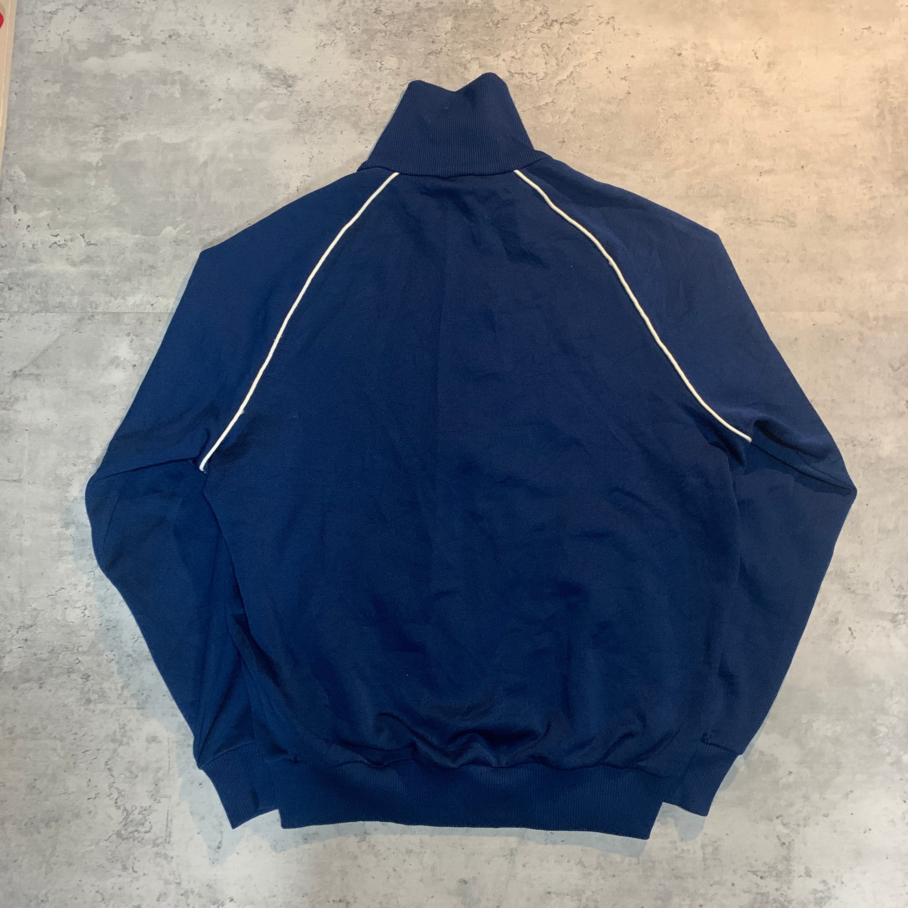 70s デサント 西ドイツ ネイビー×白 Adidas トラックジャケット L | ib2