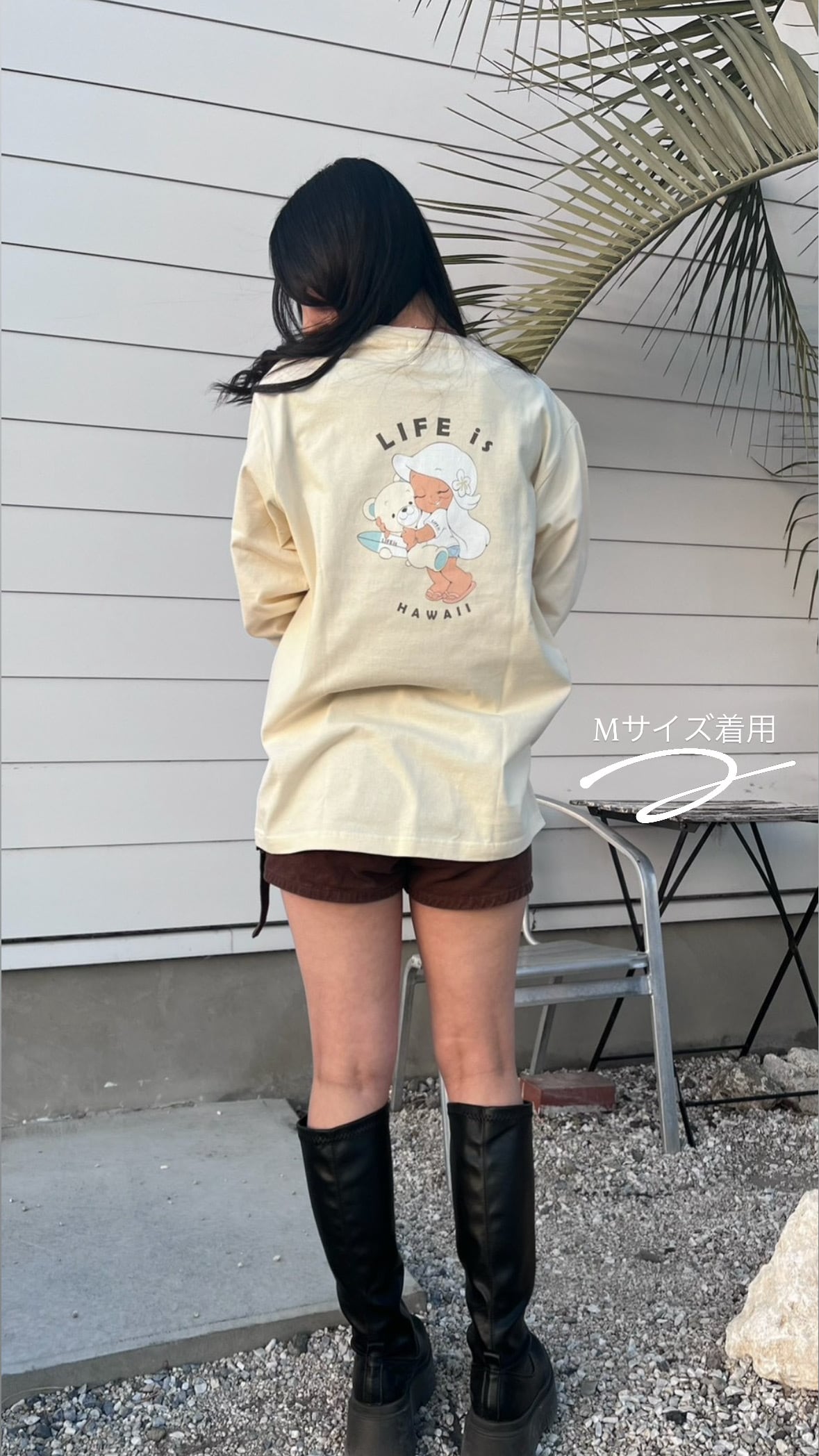 LIFE is × mapuaコラボ surf bear ロンT ¥7,990(8,789)