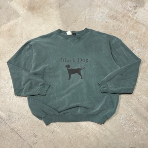 "BLOCK" DOG SWEAT SHIRT GREEN
