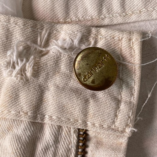 80s 星タグ USA製 ホワイト ダブルニー Carhartt pants 詳細写真9