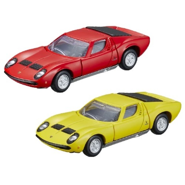 トミカプレミアム 05 ランボルギーニ ミウラ P400S 通常仕様＆トミカプレミアム発売記念仕様 2台セット