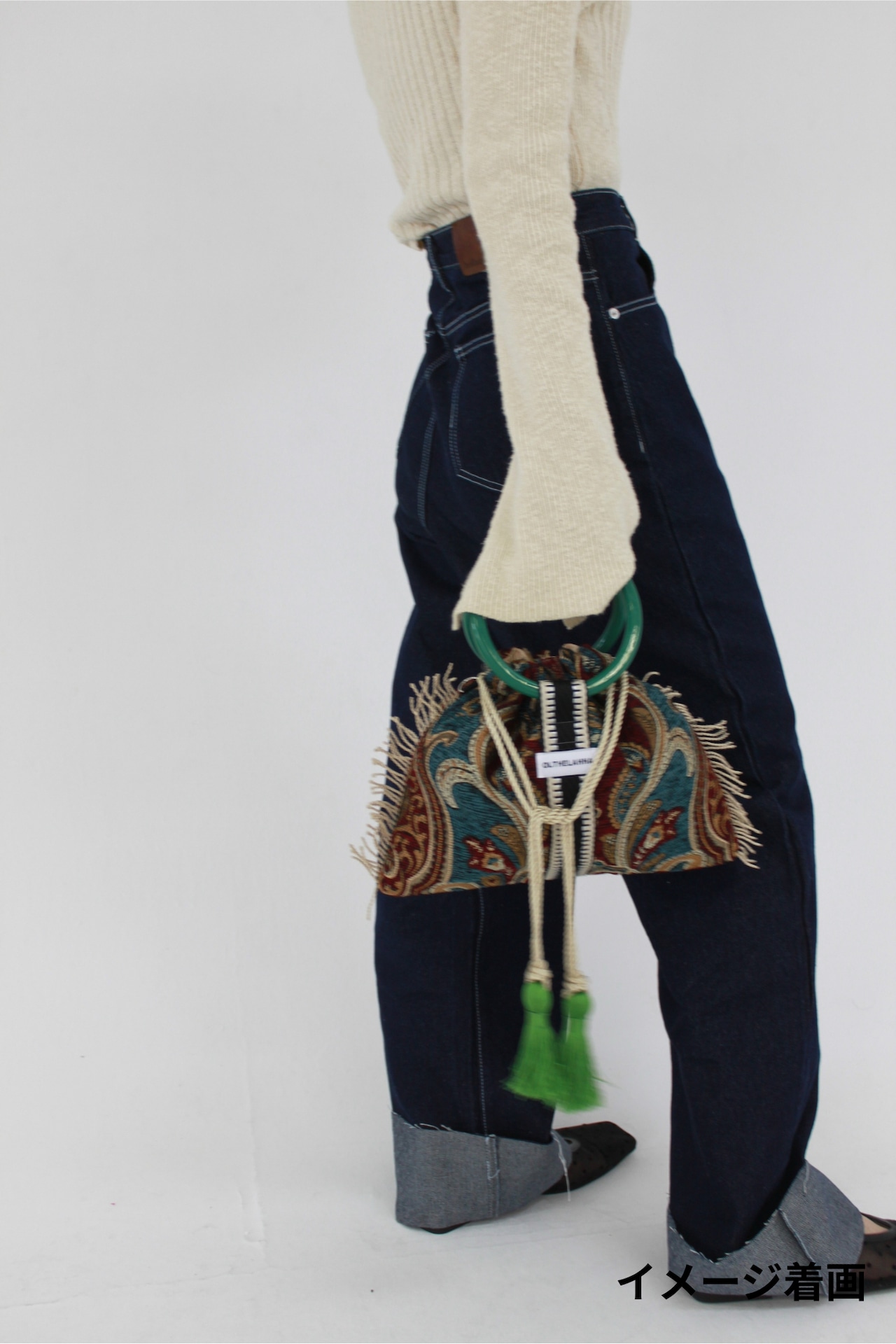 Velvet Art Ring Bag - Brown×lightBrown