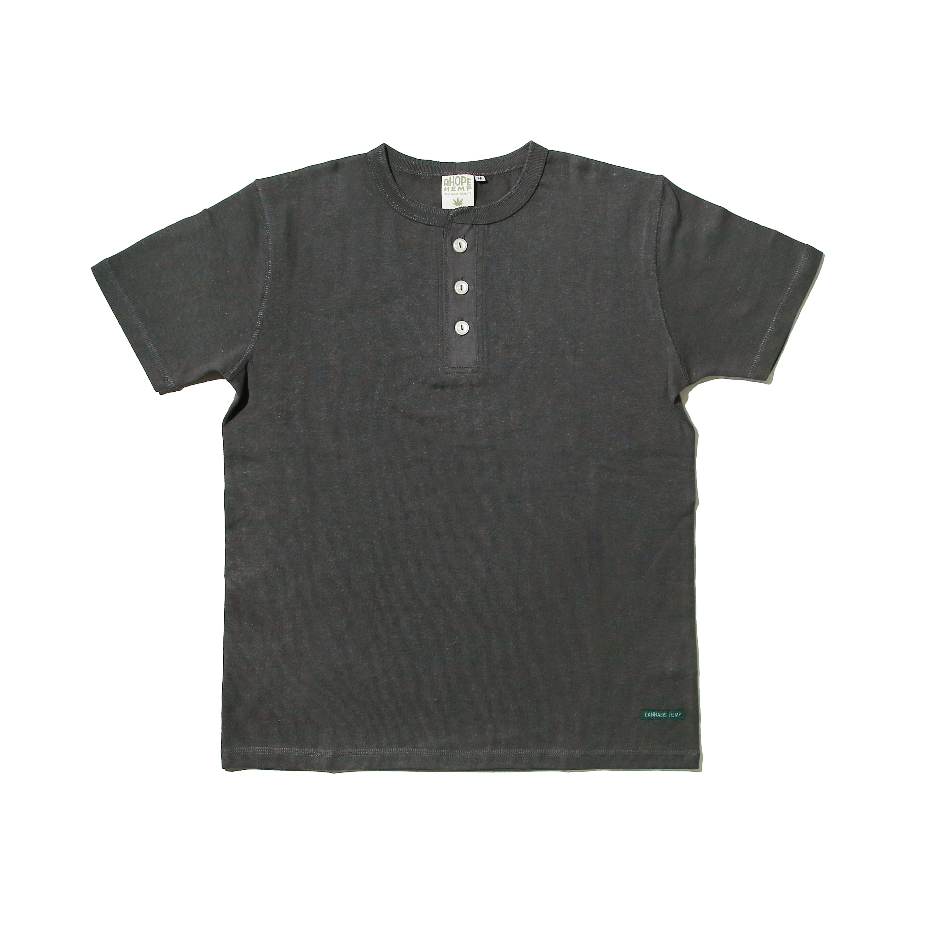 STG-061NC ヘンリーネック S/S Tシャツ | A HOPE HEMP