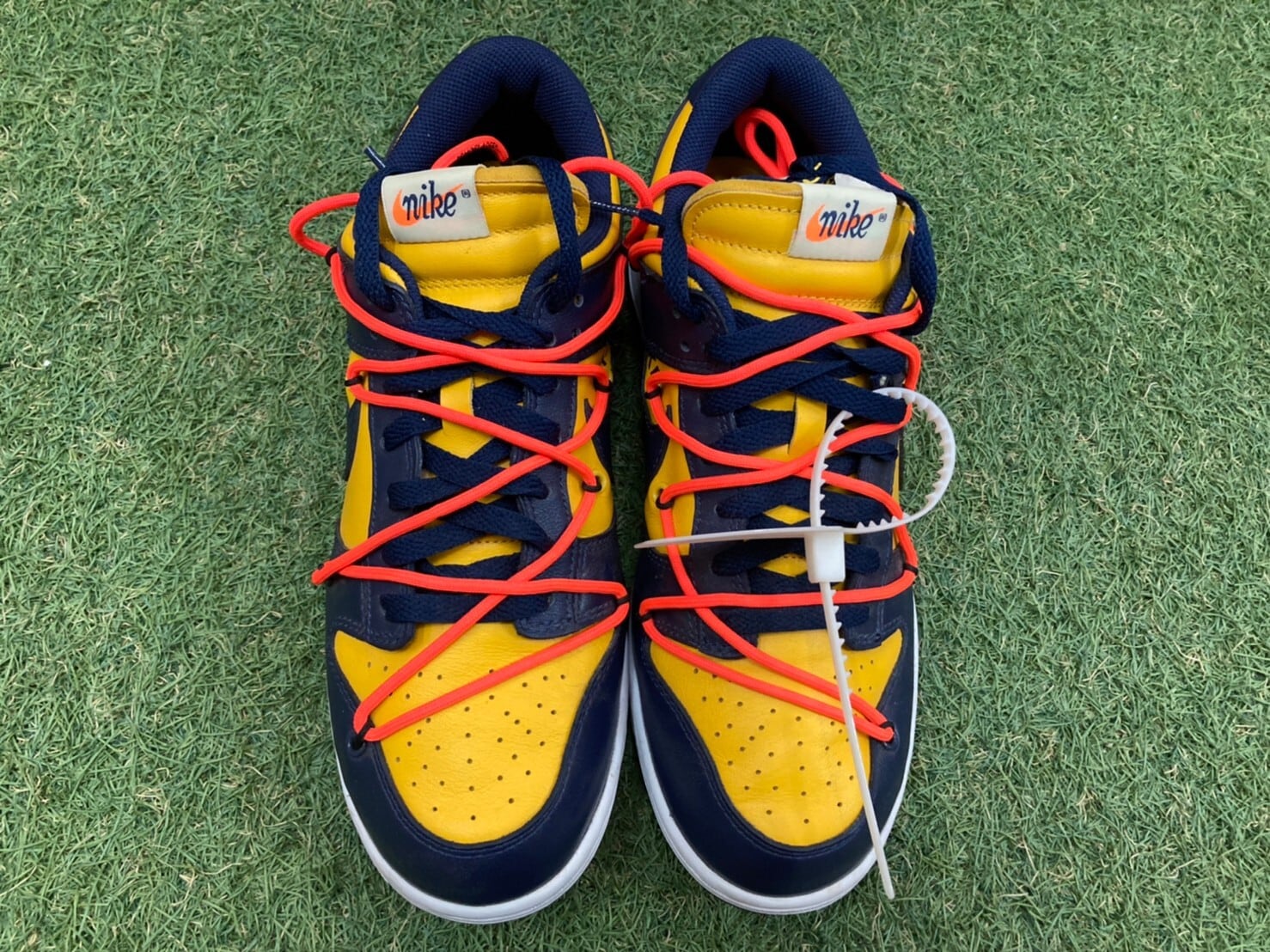 NIKE x OFF-WHITE DUNK LOW LTHR / OW MICHIGAN 27cm CT0856-700 02201 