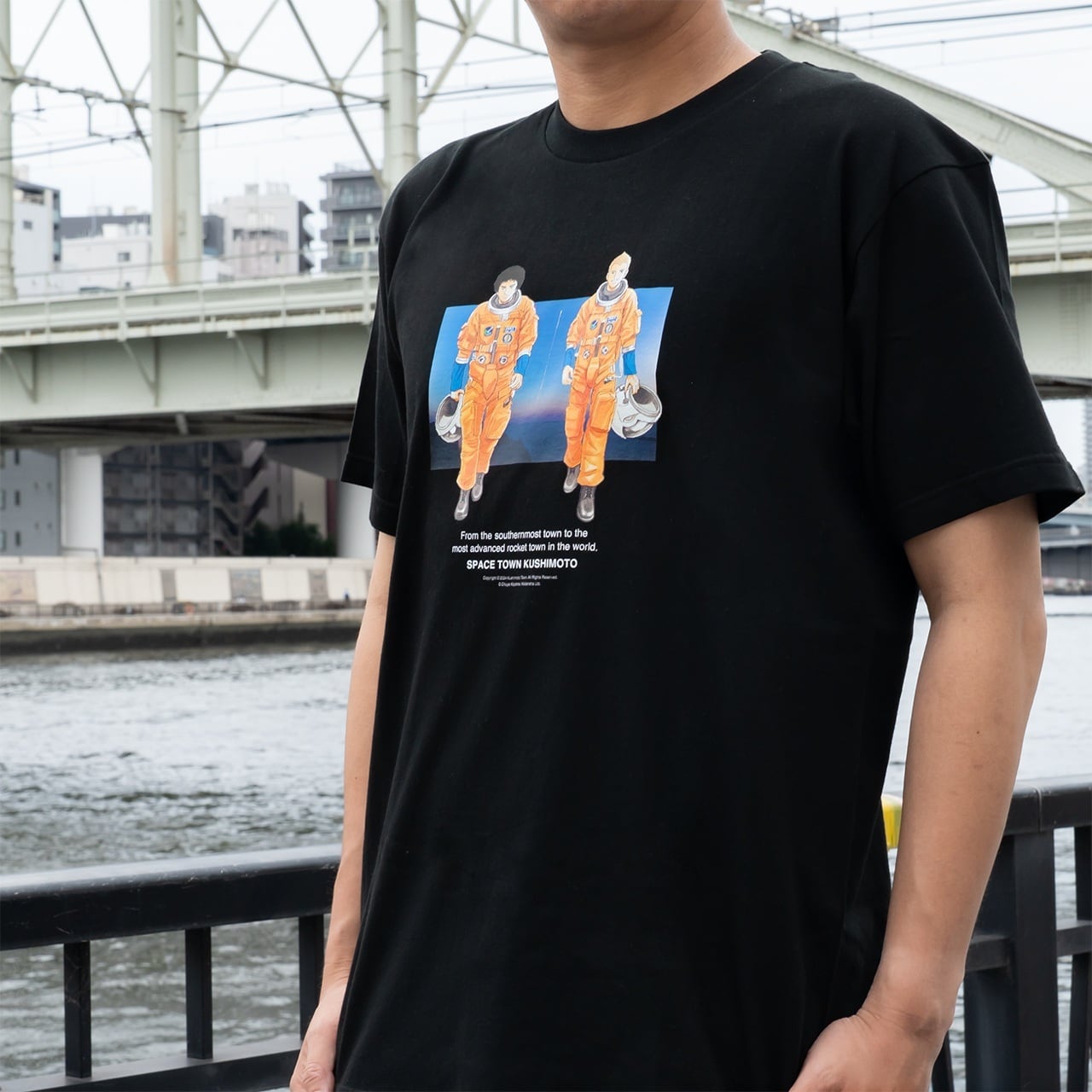 スペースタウン串本×宇宙兄弟〉Tシャツ 南波兄弟 ホワイト L/XL