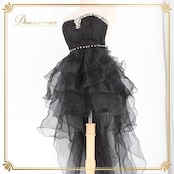 パーティドレス キャバドレス ナイトドレス ステージ衣装 dazzy queen クラブ カラオケ 発表会 演奏会 社交ダンス 黒 ブラック系 ビジュー ラインストーン 花柄 ゴージャス おしゃれ セクシー フォーマル ドレッシー 女性用 お出かけ 特別な日 ストレッチなし 胸パッド付き エレガント デザイン ドレスアップ 着回し 夜のイベント