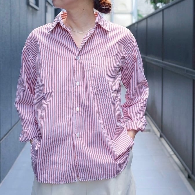 Sans limite(サンリミット) / LEGGIUNO 二本針ブロードBOXレギュラー -brown stripe-(W2501212)