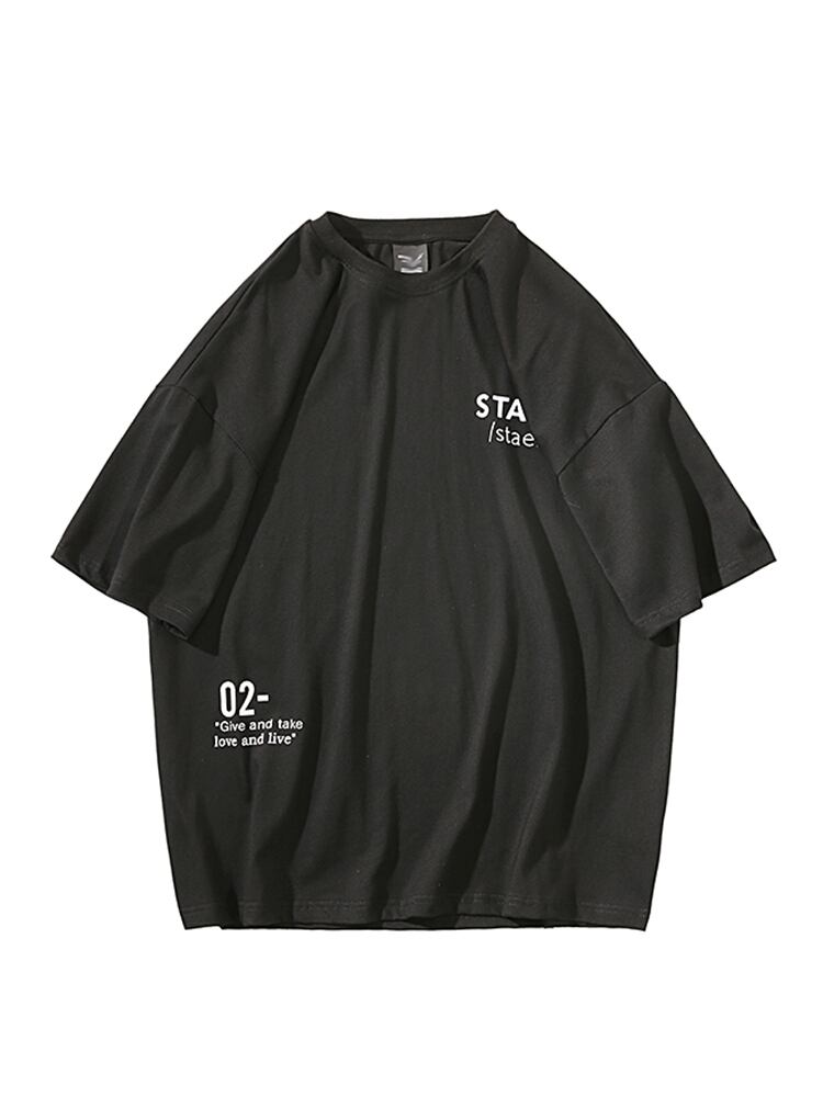 全2色 Tシャツ カットソー プリント カジュアル シンプル