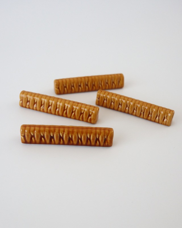 France vintage 陶器のカトラリーレスト 4個セット
