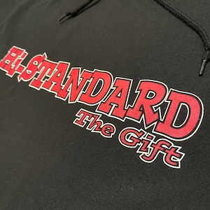 【Hi-STANDARD】 THE GIFT  ロゴプリント スウェット パーカー プルオーバー フーディー XXL ビッグシルエット バンドパーカー ハイスタ 裏地パイル編み 古着