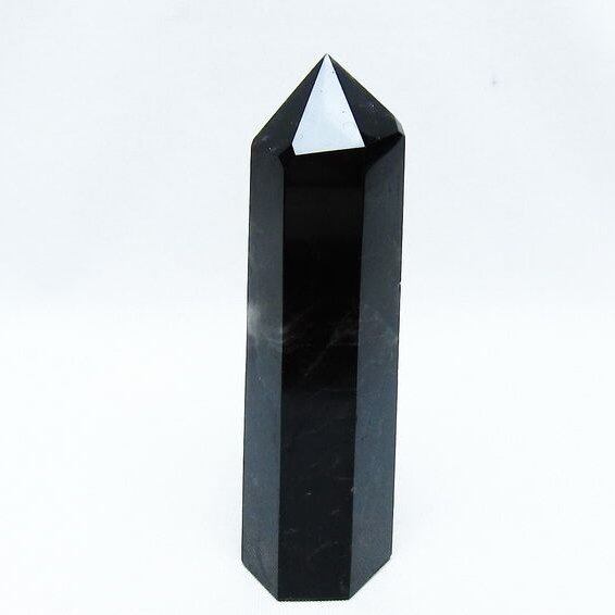 モリオン ポイント 黒水晶 六角柱 142-10735