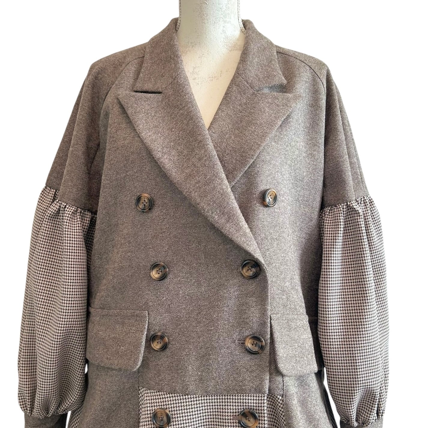 スーツワンピース BROWN