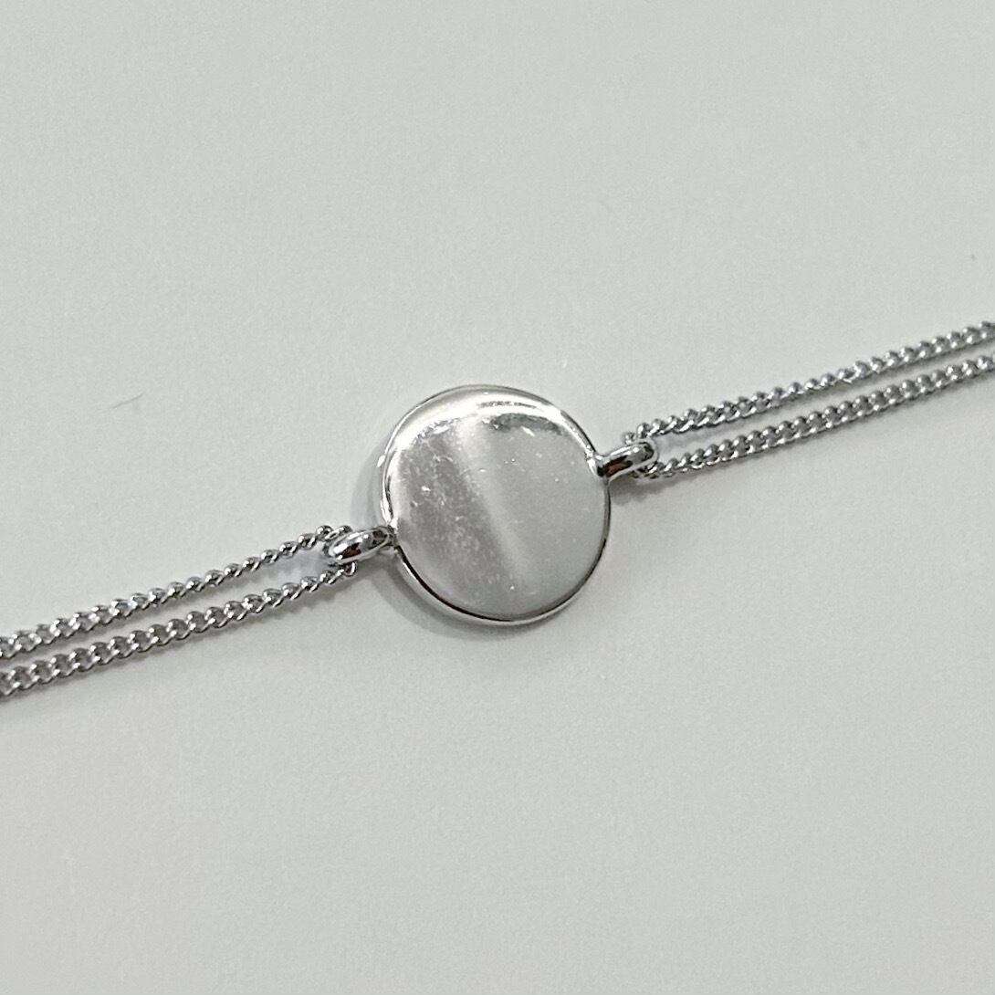 B5395】Christian Dior logo double chain bracelet/クリスチャン