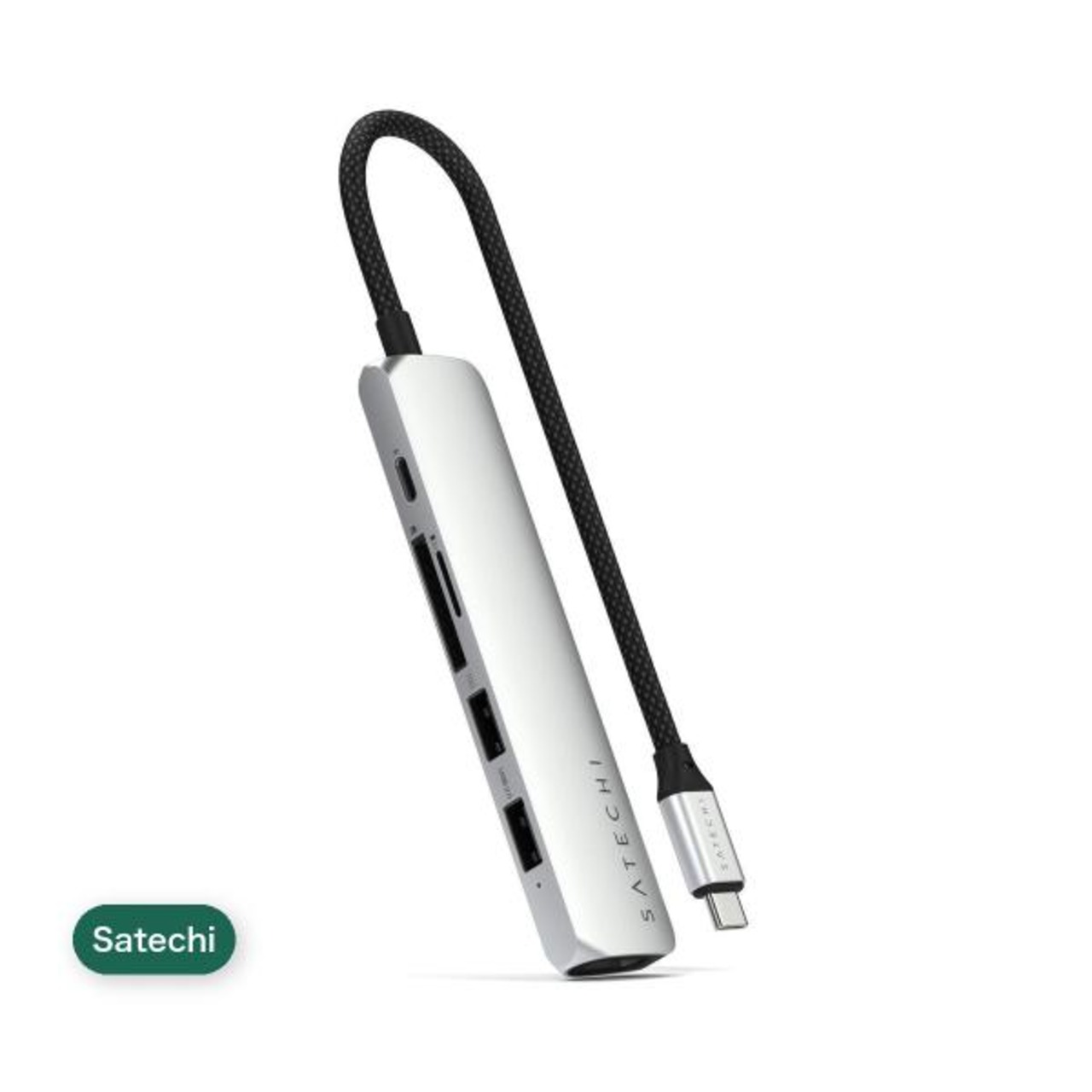 Satechi 6-in1 USB-C スリムマルチポートアダプター シルバー