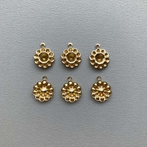 〈最終入荷〉USA真鍮 つぶつぶお花セッティングチャーム