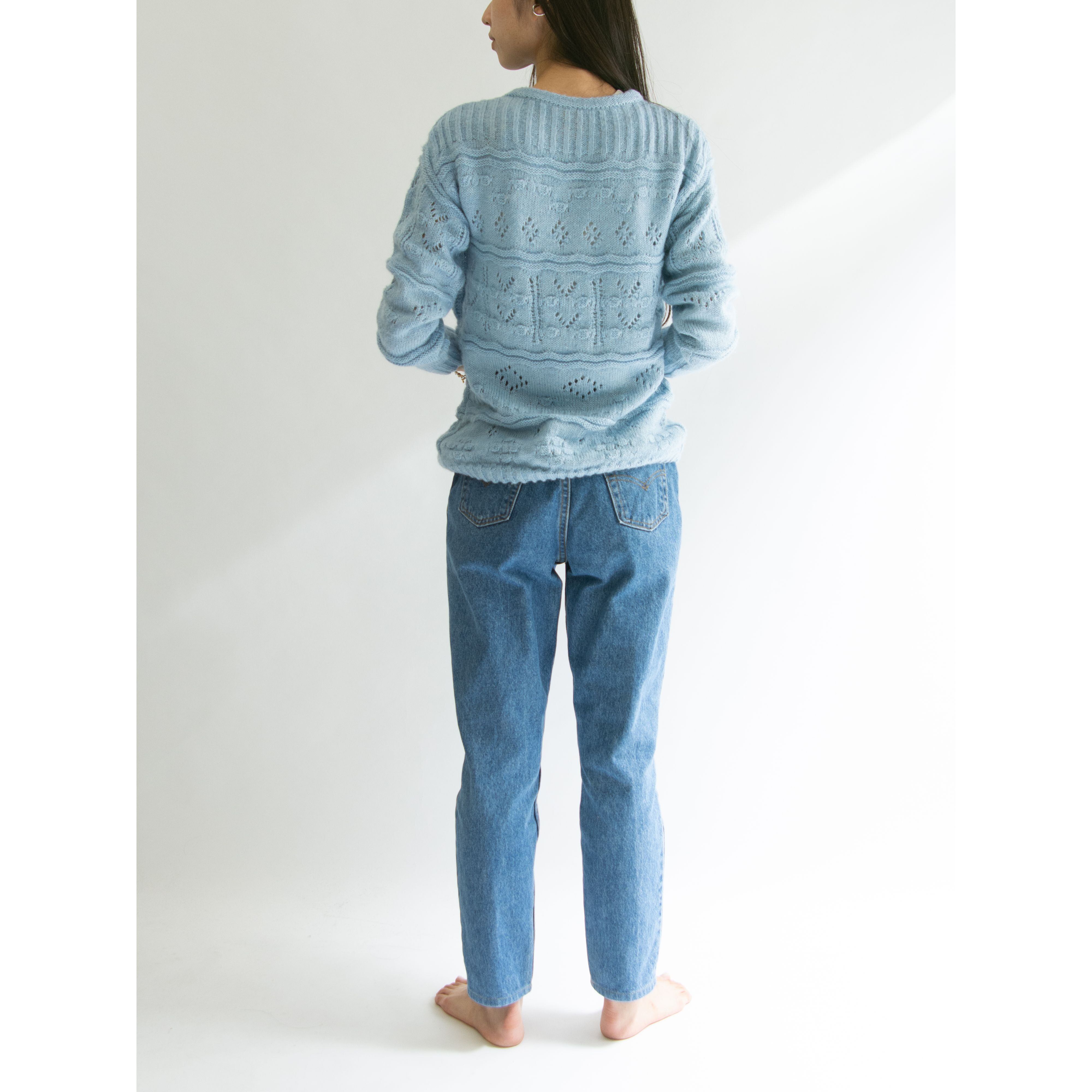 【courreges paris】Made in France 70's Acrylic-Wool Sweater(クレージュ フランス製アクリルウールセーター ニット)