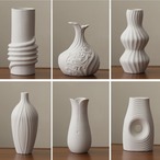 セラミック 花瓶 ダスト デザイン 陶器 白 フラワーベース モダン インテリア 一輪挿し おしゃれ オブジェ 北欧
