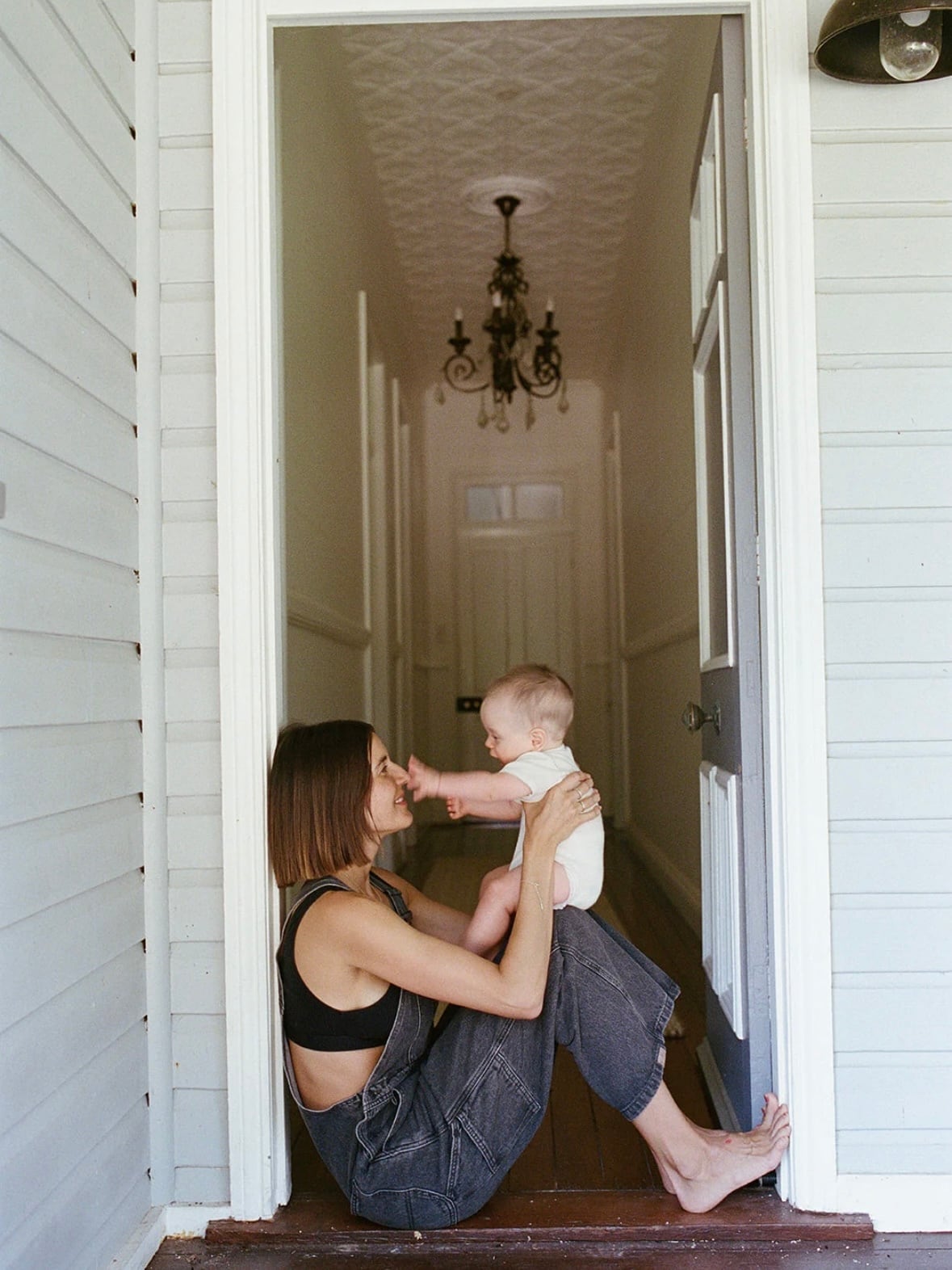 【即納/送料無料】twin collective / Carpenter Overall - Washed Black- / kids