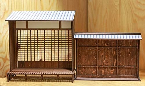 1/10スケール和風ドールハウス 塀ミニタイプと縁側セット 1/10スケール和風ドールハウス 塀ミニタイプと縁側セット