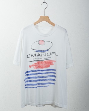 good fade printed T-shirt "EMANUEL UNGARO" / single stitch