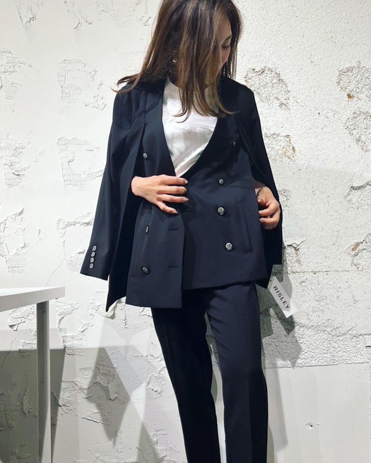 リズレイ　RISLEY risley 肩がけテーラード　裏無し　