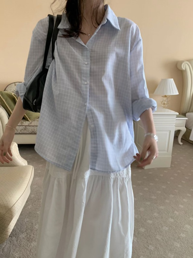 (予約) pretty young thing / Lyon check shirt 2color　
