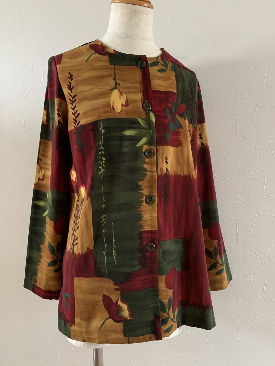 1990's Print No Collar Shirt