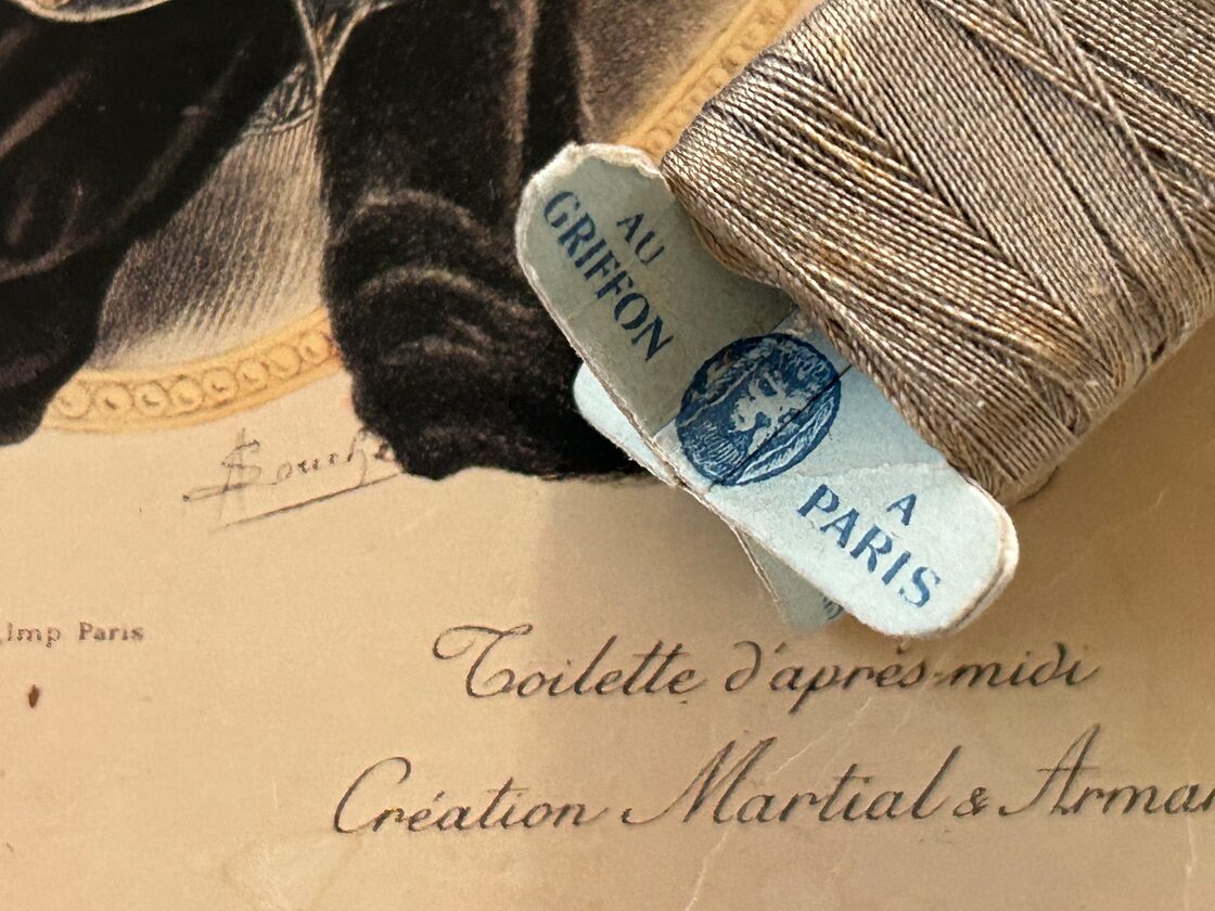 フランスアンティーク 立体糸巻き Paris A.M. オブジェ インテリア小物 