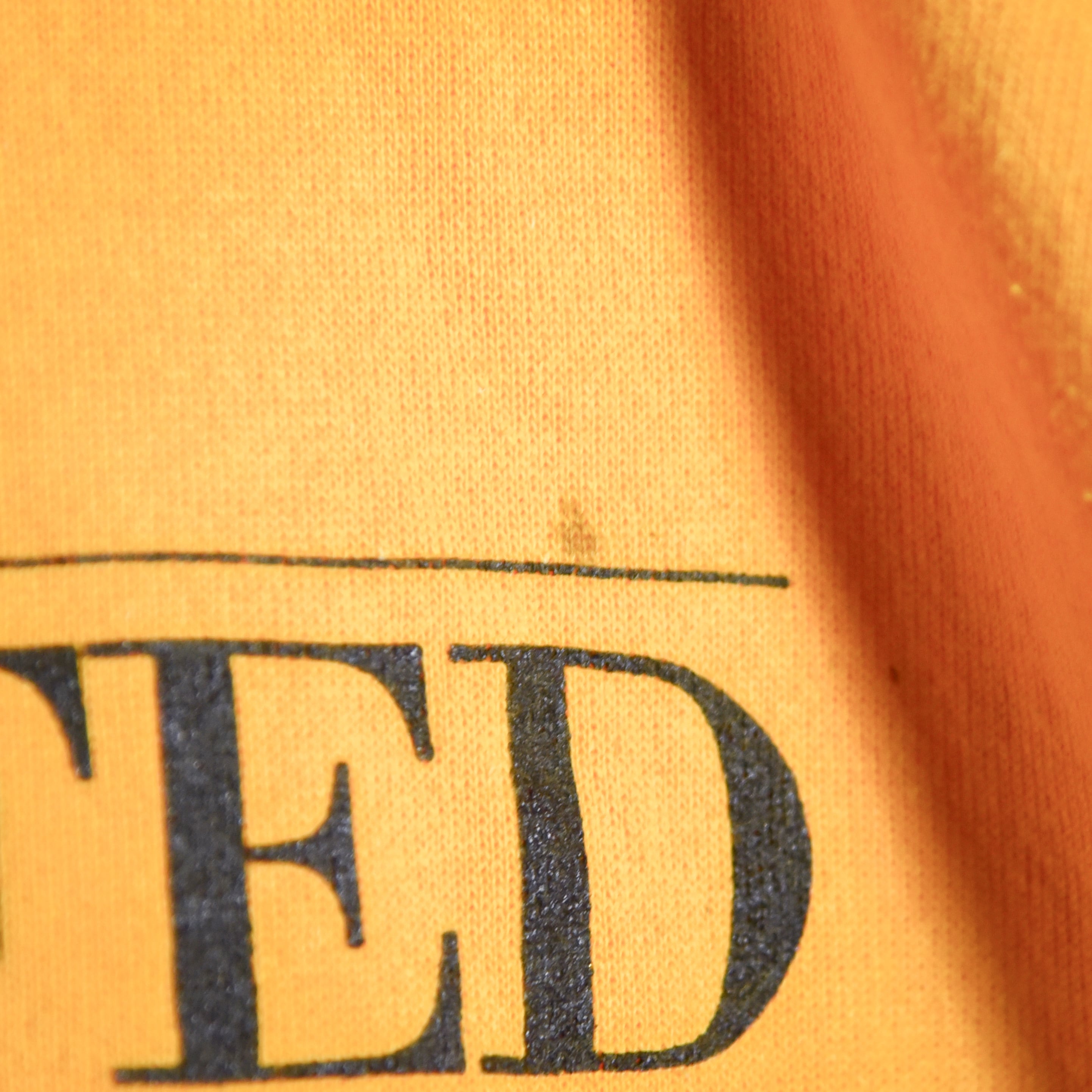 80s HANES THE FED Crew Neck Sweat Made in USA Yellow ヘインズ 企業