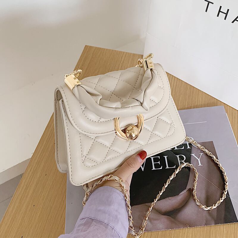 レディースバッグ2020ニュートレンドラインワイルドダイヤモンドチェーンバッグショルダーメッセンジャーバッグウエスタンファッションスモールスクエアバッグ Tiancai_Wing_Bag2752557