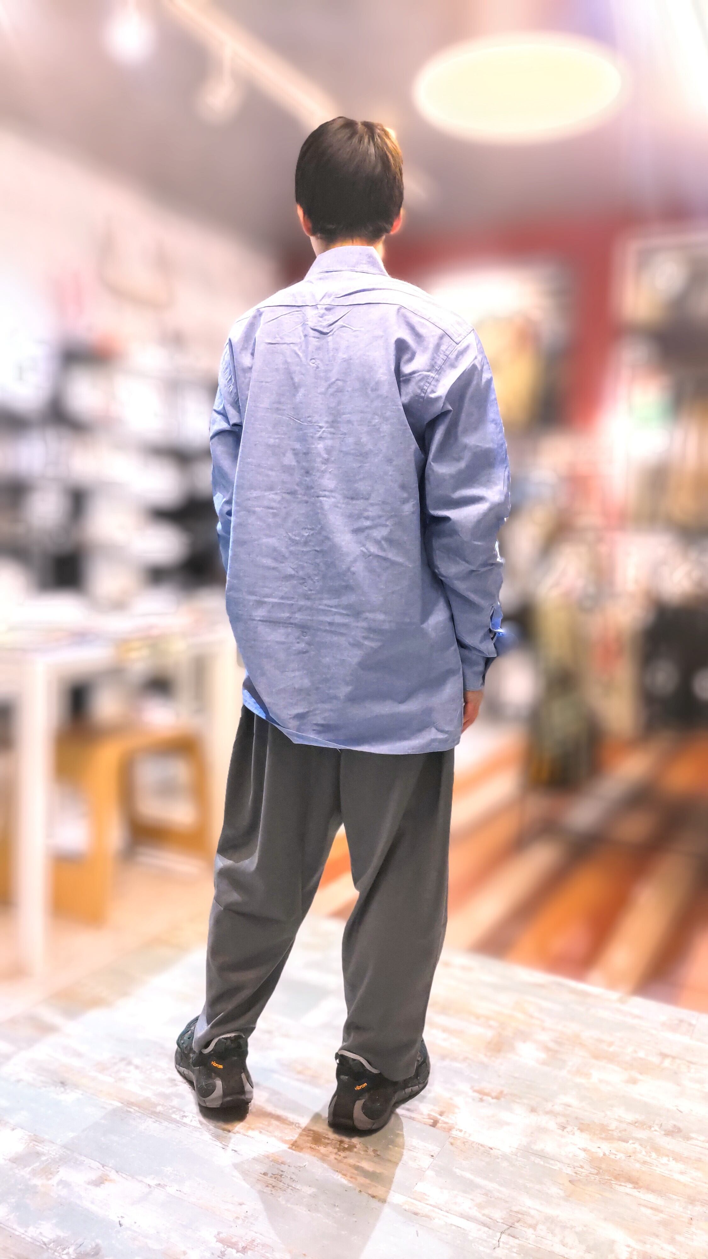 イタリア 海軍 MARINA MILITARE（M.M） シャンブレーシャツ Lサイズ