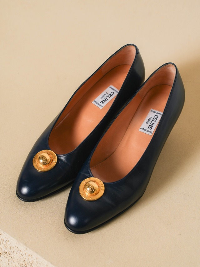 CELINE セリーヌ ゴールド金具 スターボール パンプス