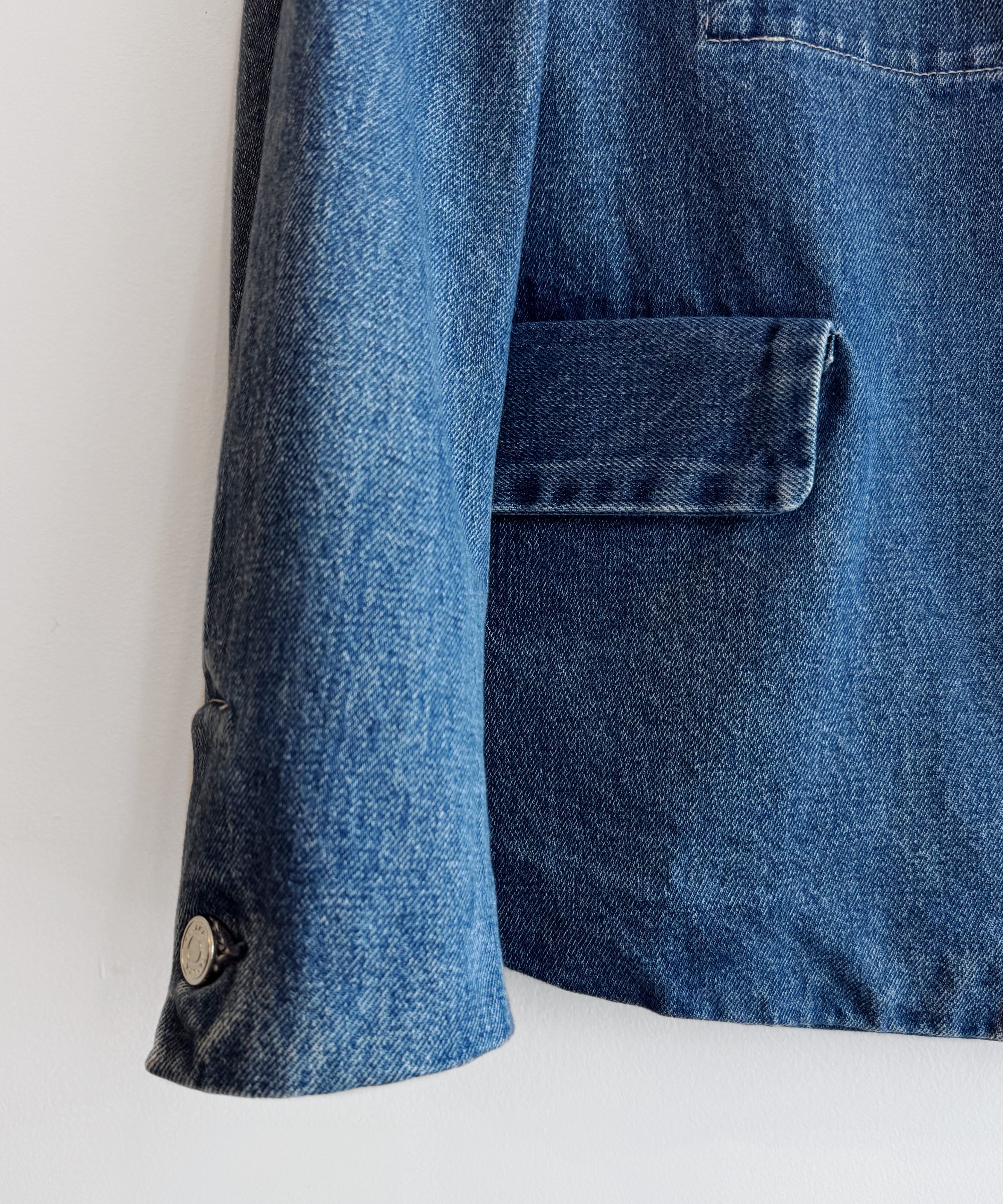 TANAKA / ST-127NC NO COLLAR JEAN JACKET (VINTAGE BLUE