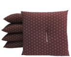 小座布団 45×45cm  麻の葉 エンジ 5枚セット