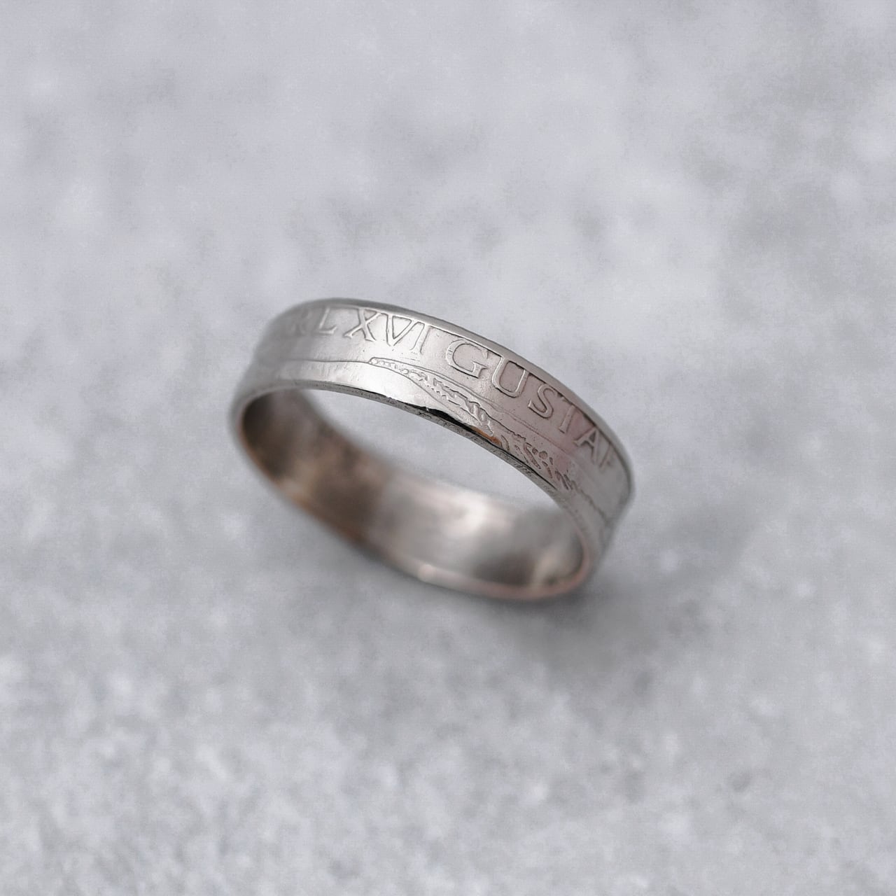 デンマーク 1クローネ コインリング｜DENMARK 1KRONE COINRING
