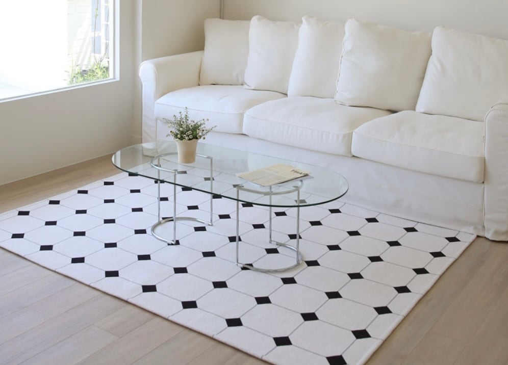 classic tile check rug 3size 3colors / クラシック タイル チェック